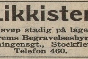 Bilde av H. Ohrem - sadelmager og begravelsesbyrå